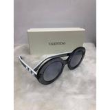 oculos de sol Valentino branco preto oval