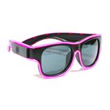 Óculos Escuro Neon LED Recarregável USB - Rosa - Hutz