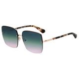 Óculos Feminino Kate Spade Modelo Janay/S HT8/61JP Armação Preto Lente Verde Formato Oversized