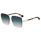 Óculos Feminino Kate Spade Modelo Janay/S HT8/61JP Armação Preto Lente Verde Formato Oversized
