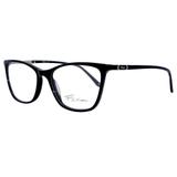 Óculos Feminino Receituário Fox Modelo FOX154 C1 Preto Acetato Medidas 53-17-140