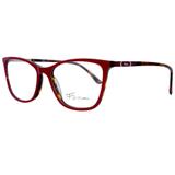 Óculos Feminino Receituário Fox Modelo FOX154 C2 Vermelho Acetato Medidas 53-17-140