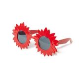 Óculos Flor Vermelho Acessório Carnaval Fantasia - Cromus