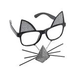 Óculos Gatinho Com Nariz Acessório Fantasia Carnaval Preto - Cromus