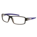 Óculos HB 9313 93103 57733 Preto Azul Fosco Lente Tam 56