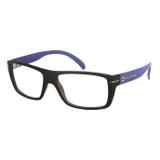 Óculos HB 9323 93023 57733 Preto Azul Fosco Lente Tam 54