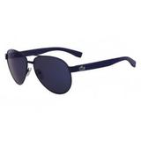 Óculos Lacoste L185S 424 Azul Fosco Lente Azul Flash Tam 60