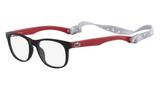 Óculos Lacoste L3621 001 Preto Vermelho Lente Tam 47