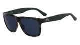 Óculos Lacoste L732S 215 Tartaruga Escuro Verde Lente Azul Flash Tam 56