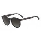 Óculos Lacoste L821S 035 Cinza Marmorizado Lente Cinza Flash Degradê Tam 52