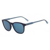 Óculos Lacoste L864S 424 Azul Fosco Lente Azul Flash Tam 53