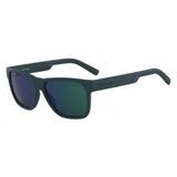 Óculos Lacoste L867S 315 Verde Fosco Lente Verde Azul Flash Tam 57