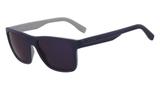 Óculos Lacoste L876S 424 Azul Fosco Branco Lente Azul Flash Tam 57
