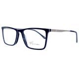 Óculos Masculino Fox Modelo FOX149 C3 Azul Acetato Haste Metal Medidas 55-17-140