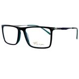 Óculos Masculino Fox Rceituário Modelo FOX191 C1 Preto Arm Acetato Haste Metal Medidas 54-16-140