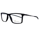 Óculos Masculino Fox Receituário Modelo FOX167 C1 Preto ARM TR90 H METAL MEDIDAS 56-16-142