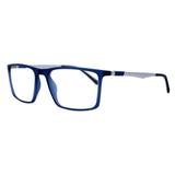 Óculos Masculino Receituário Fox Modelo FOX105 C3 Azul Haste Alumínio Medidas 54-18-145