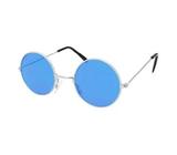 Óculos Modelo John Lennon Redondo Azul Para Festa Fantasia Hippie E Anos 70 - Msw