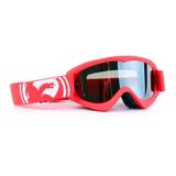 Óculos Motocross Dragon MDX Vermelho - Lente Cinza Espelhada