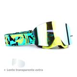 Óculos Motocross Dragon NFX Cast - Lente Dourada Espelhada + Lente Transparente