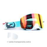 Óculos Motocross Dragon NFX-S Incline - Lente Vermelha Espelhada + Lente Transparente