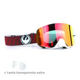 Óculos Motocross Dragon NFX-S Vibrate - Lente Vermelha Espelhada + Lente Transparente