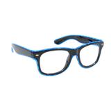 Óculos Neon EL Wire Modelo: Chasing com Lente Transparente - Azul - Hutz