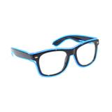 Óculos Neon LED Lente Transparente - Azul - Hutz