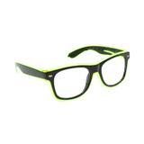 Óculos Neon LED Lente Transparente - Verde-Limao - Hutz