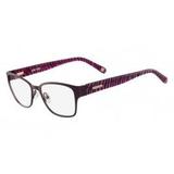 Óculos Nine West Nw1067 535 Roxo Estampado Lente Tam 51