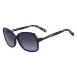Óculos Nine West Nw622S 400 Azul Naval Estampado Lente Azul Flash Degradê Tam 58