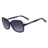 Óculos Nine West Nw622S 400 Azul Naval Estampado Lente Azul Flash Degradê Tam 58