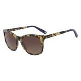 Óculos Nine West Nw623S 281 Tartaruga Clara Azul Lente Marrom Flash Degradê Tam 55