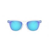 Óculos Oakley FROGSKINS OO9013 9013B2 Transparente Lente Espelhada Verde Safira Iridium Tam 55