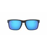 Óculos Oakley HOLBROOK OO9102 9102H0 Preto Lente Polarizada Verde Safira Prizm Tam 55