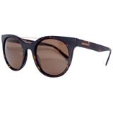 Óculos Sabrina Sato Modelo SS426 C3 Demi Tartaruga Fosco Acetato L Polarizado Medidas 52-22-145