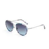 Oculos Sol Colcci C0090 Demi Azul Brilho C/ Prata Brilho/L. Azul