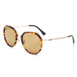 Oculos Sol Colcci C0111f3408 Demi Marrom Lente Dourada Espelhada