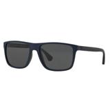 Oculos Sol Emporio Armani Ea4033 523087 56 Azul Fosco Lente Cinza