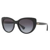 Oculos Sol Ralph Ra5243 50018g 55 Preto Brilho Lente Cinza Degradê