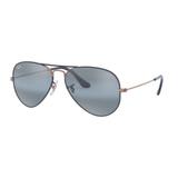 Oculos Sol Ray Ban Aviador Rb3025 9156aj 58 Azul Lente Azul Degradê