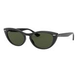 Oculos Sol Ray Ban Rb4314n 601/31 54 Preto Brilho Lente Verde