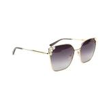 Óculos Solar Ana Hickmann AH3205 04B Dourado Metal Lente Cinza Degradê Medidas 60-16-145
