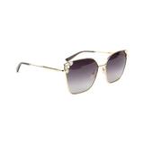 Óculos Solar Ana Hickmann AH3205 04B Dourado Metal Lente Cinza Degradê Medidas 60-16-145