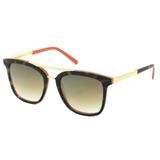 Óculos Solar Ana Hickmann Modelo AH9233 G23 Tartaruga Haste Metal Medidas 54-20-145