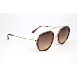 Óculos Solar Atitude Feminino Modelo AT5381 G21 Tartaruga Haste Dourado Metal Medidas 51-21-145