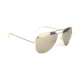 Óculos Solar Atitude Modelo AT3190 04C Dourado Metal Aviador Lente Espelhado Medidas 57-16-145