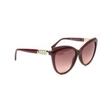 Óculos Solar Bulget BG9114I D02 Vinho Detalhe Dourado Medidas 57-17-140