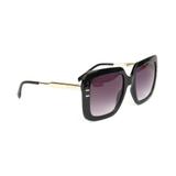 Óculos Solar Bulget Modelo BG5196 A01 Preto Fosco Haste Dourado Medidas 55-22-145