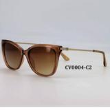 Óculos Solar Carmen Vitti Modelo CV0004 C2 Marrom Acetato Haste Metal L Polarizada Medidas 53-16-140